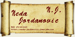 Neda Jordanović vizit kartica